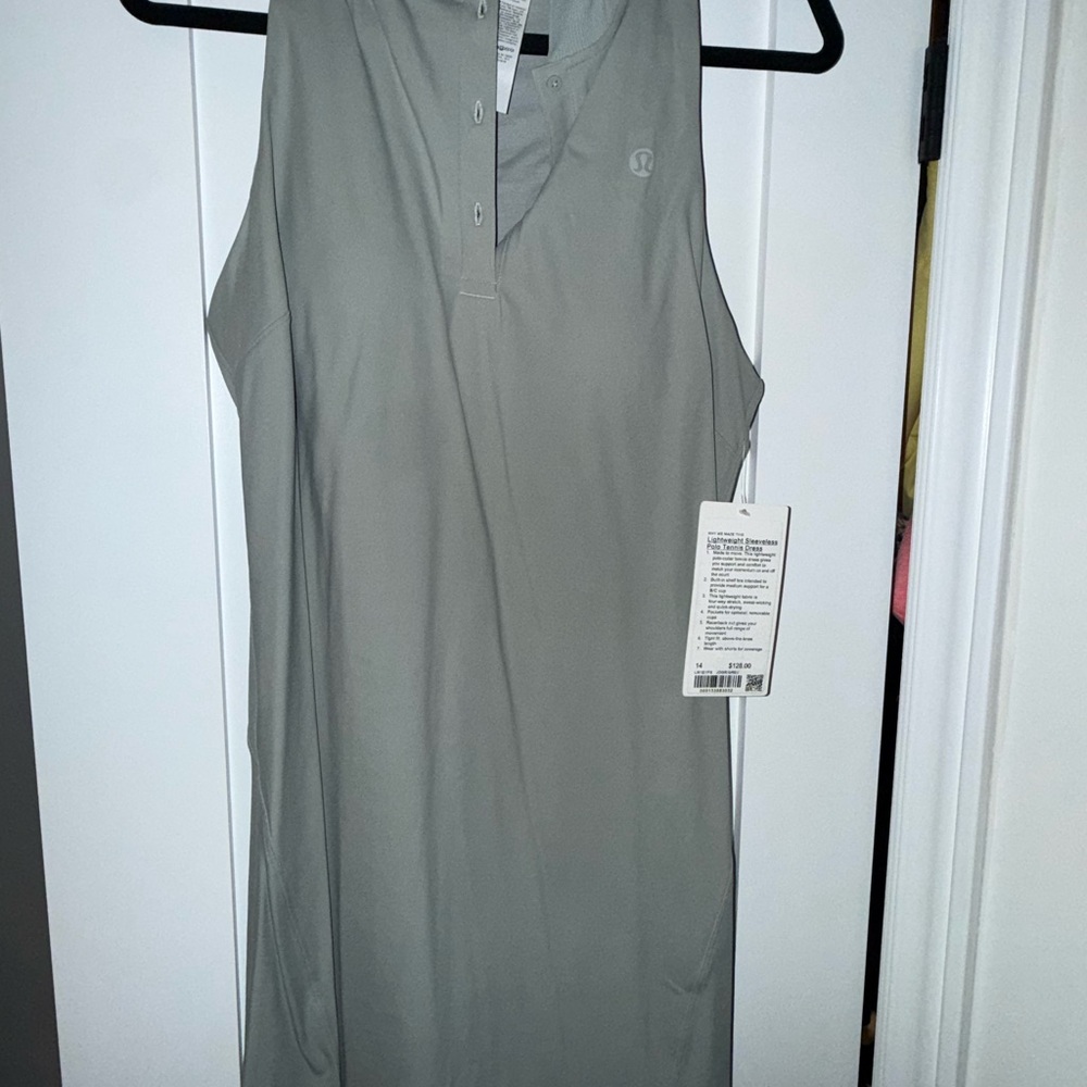 lululemon athletica Sleeveless Polo Dress in Light Gray